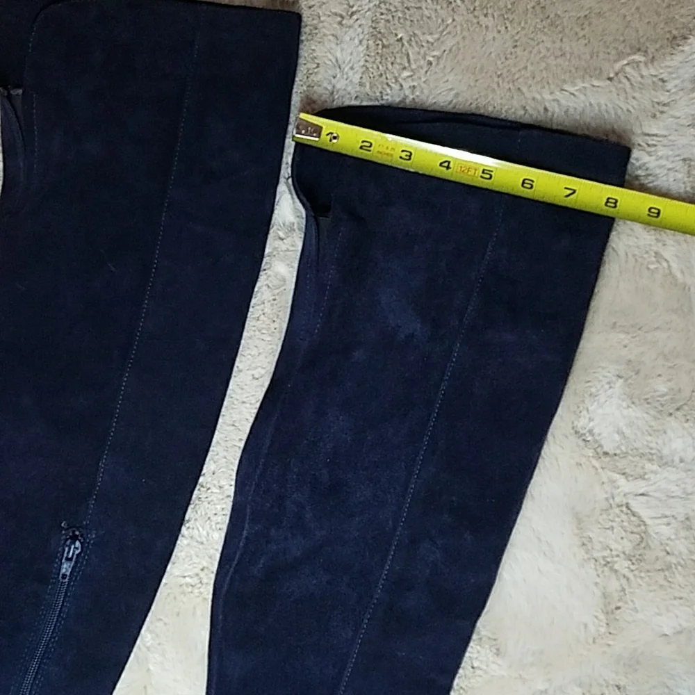 Primadonna Collection Platform Stiletto Thigh high OTK Boots Blue Suede ITALY